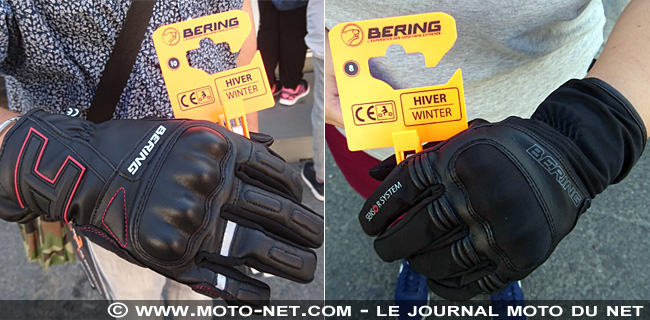 Une paire de gants offerte aux utilisateurs de la piste d'éducation routière au Mondial de la Moto